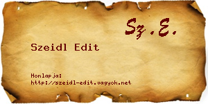 Szeidl Edit névjegykártya